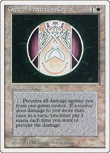 Circle of Protection: Green - Summer Magic (SUM) #11 - Common Magic: The Gathering Trading Card