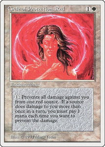 Circle of Protection: Red - Summer Magic (SUM) #12 - Common Magic: The Gathering Trading Card