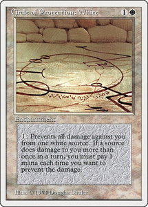 Circle of Protection: White - Summer Magic (SUM) #13 - Common Magic: The Gathering Trading Card