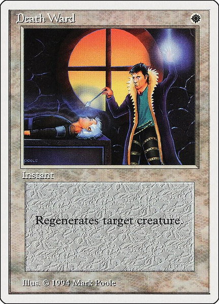 Death Ward trading card from Summer Magic Death Ward - Summer Magic Magic: The Gathering trading card