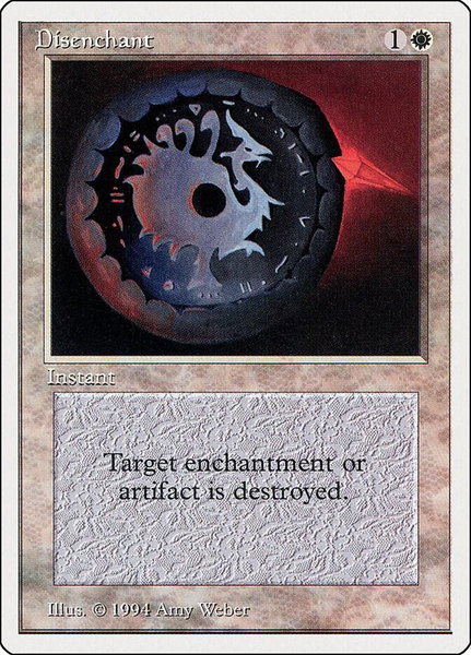 Disenchant trading card from Summer Magic Disenchant - Summer Magic Magic: The Gathering trading card