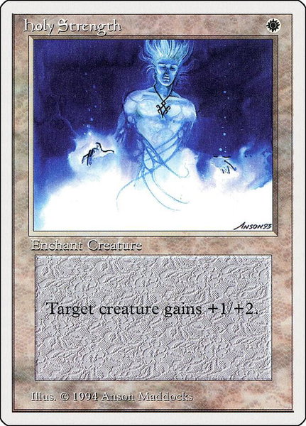 Holy Strength trading card from Summer Magic Holy Strength - Summer Magic Magic: The Gathering trading card