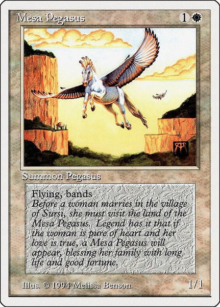 Mesa Pegasus trading card from Summer Magic Mesa Pegasus - Summer Magic Magic: The Gathering trading card