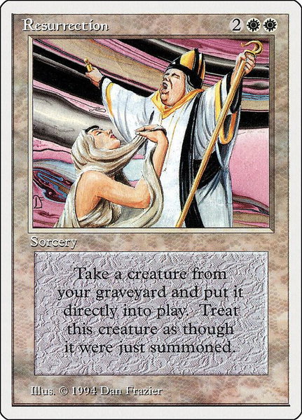 Resurrection trading card from Summer Magic Resurrection - Summer Magic Magic: The Gathering trading card