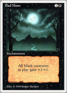 Bad Moon - Summer Magic (SUM) #94 - Rare Magic: The Gathering Trading Card