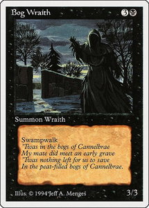 Bog Wraith - Summer Magic (SUM) #96 - Uncommon Magic: The Gathering Trading Card