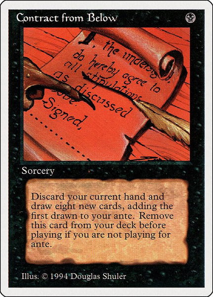 Contract from Below trading card from Summer Magic Contract from Below - Summer Magic Magic: The Gathering trading card