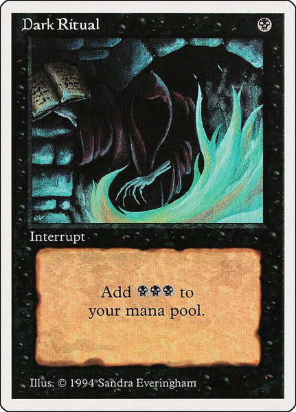 Dark Ritual trading card from Summer Magic Dark Ritual - Summer Magic Magic: The Gathering trading card