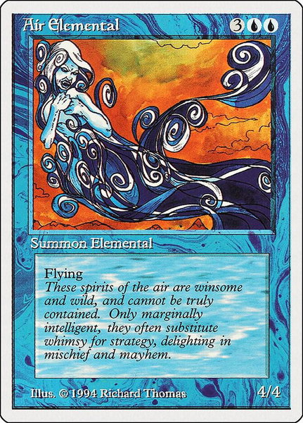 Air Elemental - Summer Magic Magic: The Gathering trading card