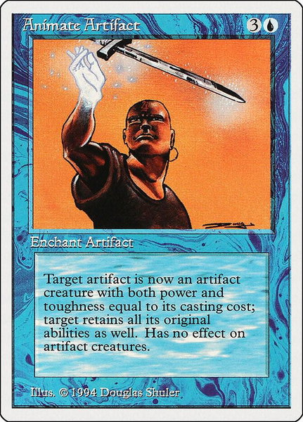 Animate Artifact trading card from Summer Magic Animate Artifact - Summer Magic Magic: The Gathering trading card