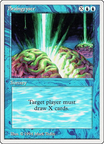 Braingeyser trading card from Summer Magic Braingeyser - Summer Magic Magic: The Gathering trading card