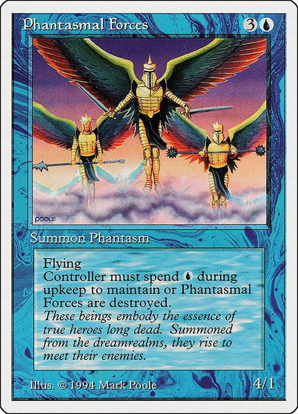 Phantasmal Forces trading card from Summer Magic Phantasmal Forces - Summer Magic Magic: The Gathering trading card