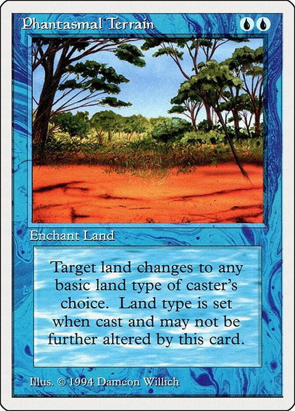 Phantasmal Terrain trading card from Summer Magic Phantasmal Terrain - Summer Magic Magic: The Gathering trading card