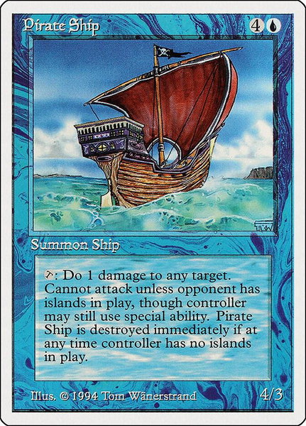 Pirate Ship trading card from Summer Magic Pirate Ship - Summer Magic Magic: The Gathering trading card