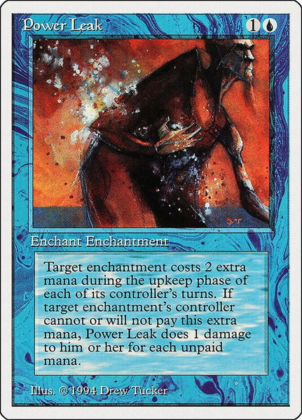 Power Leak trading card from Summer Magic Power Leak - Summer Magic Magic: The Gathering trading card