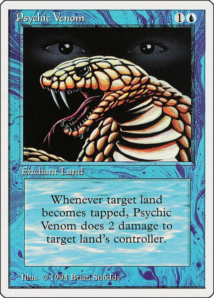 Psychic Venom trading card from Summer Magic Psychic Venom - Summer Magic Magic: The Gathering trading card