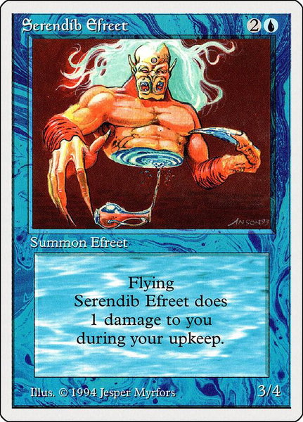 Serendib Efreet - Summer Magic Magic: The Gathering trading card