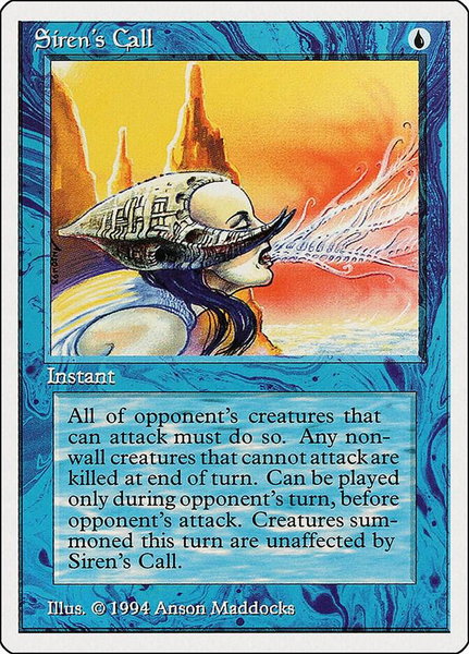 Siren's Call trading card from Summer Magic Siren's Call - Summer Magic Magic: The Gathering trading card