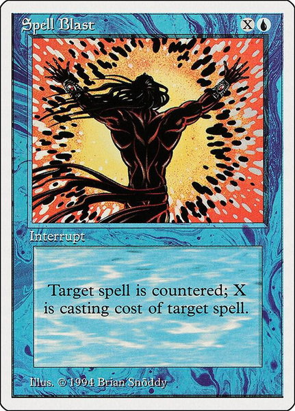 Spell Blast trading card from Summer Magic Spell Blast - Summer Magic Magic: The Gathering trading card