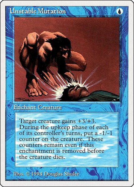 Unstable Mutation trading card from Summer Magic Unstable Mutation - Summer Magic Magic: The Gathering trading card