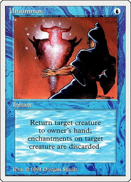 Unsummon - Summer Magic Magic: The Gathering trading card
