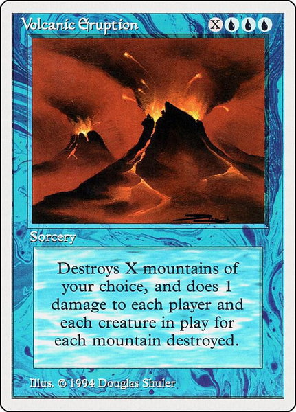 Volcanic Eruption trading card from Summer Magic Volcanic Eruption - Summer Magic Magic: The Gathering trading card