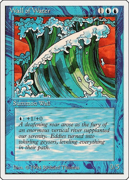 Wall of Water trading card from Summer Magic Wall of Water - Summer Magic Magic: The Gathering trading card