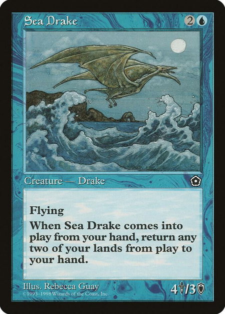 Sea Drake - Portal Second Age Magic: The Gathering trading card