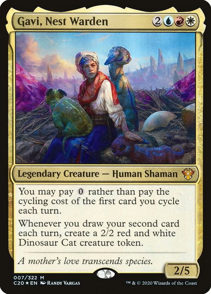 Gavi, Nest Warden trading card from Commander 2020 Gavi, Nest Warden - Commander 2020 Magic: The Gathering trading card
