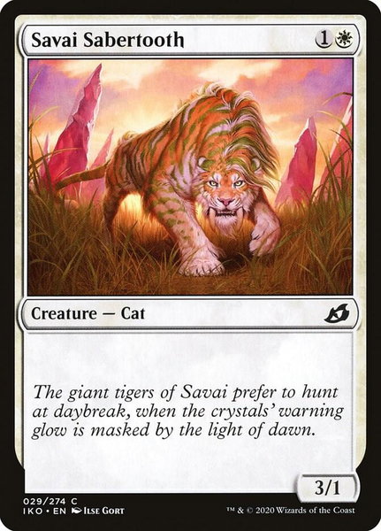 Savai Sabertooth - Ikoria: Lair of Behemoths Magic: The Gathering trading card