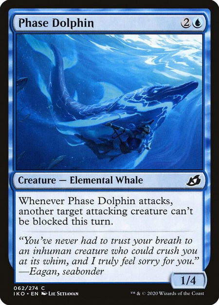 Phase Dolphin trading card from Ikoria: Lair of Behemoths Phase Dolphin - Ikoria: Lair of Behemoths Magic: The Gathering trading card