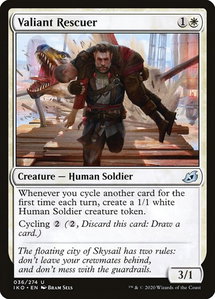 Valiant Rescuer - Ikoria: Lair of Behemoths (IKO) #36 - Uncommon Magic: The Gathering Trading Card