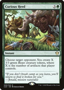 Curious Herd - Commander 2020 (C20) #59 - Rare Magic: The Gathering Trading Card