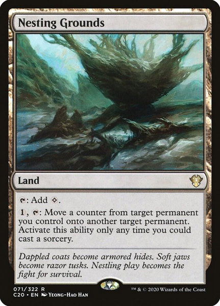 Nesting Grounds trading card from Commander 2020 Nesting Grounds - Commander 2020 Magic: The Gathering trading card