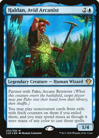 Haldan, Avid Arcanist - Commander 2020 (C20) #2 - Mythic Magic: The Gathering Trading Card