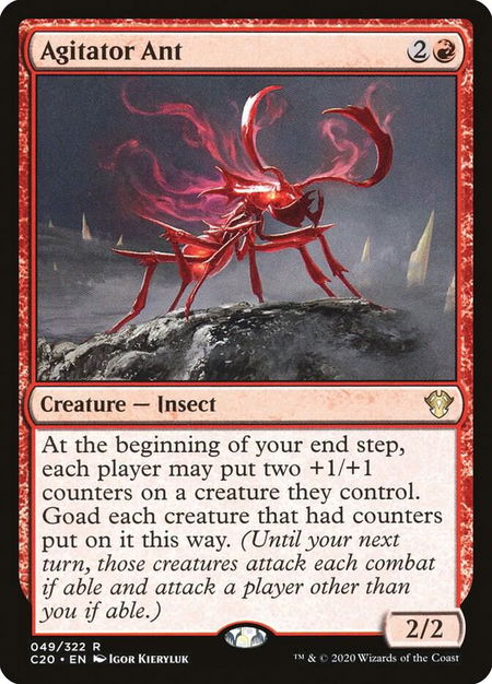 Agitator Ant - Commander 2020 Magic: The Gathering trading card