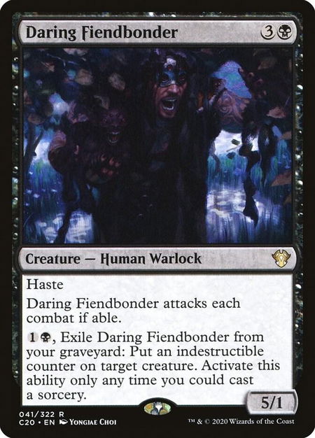 Daring Fiendbonder - Commander 2020 Magic: The Gathering trading card