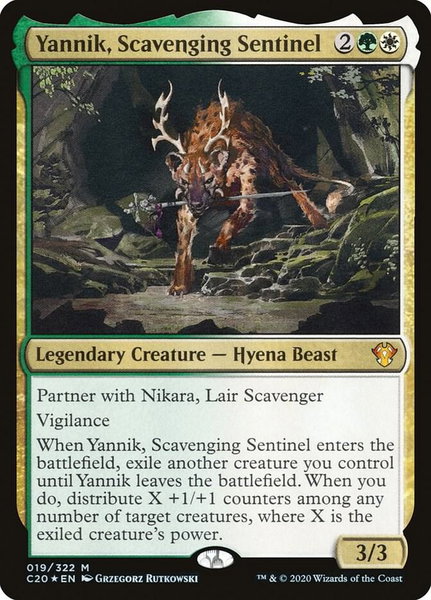 Yannik, Scavenging Sentinel - Commander 2020 Magic: The Gathering trading card