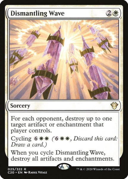 Dismantling Wave trading card from Commander 2020 Dismantling Wave - Commander 2020 Magic: The Gathering trading card