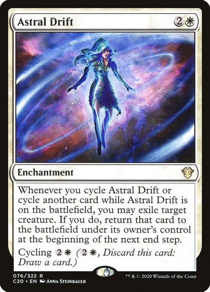 Astral Drift trading card from Commander 2020 Astral Drift - Commander 2020 Magic: The Gathering trading card