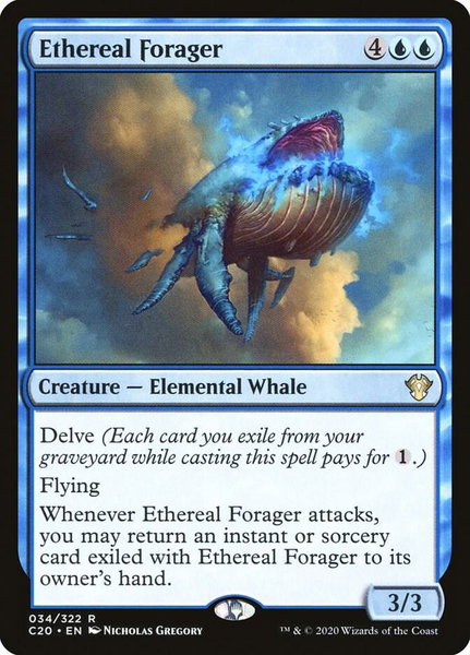 Ethereal Forager trading card from Commander 2020 Ethereal Forager - Commander 2020 Magic: The Gathering trading card