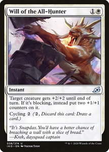 Will of the All-Hunter - Ikoria: Lair of Behemoths (IKO) #38 - Uncommon Magic: The Gathering Trading Card