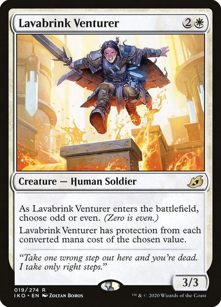 Lavabrink Venturer trading card from Ikoria: Lair of Behemoths Lavabrink Venturer - Ikoria: Lair of Behemoths Magic: The Gathering trading card