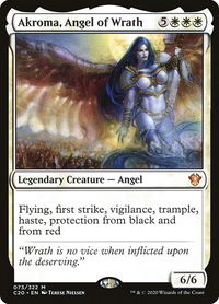 Akroma, Angel of Wrath - Commander 2020 (C20) #73 - Mythic Magic: The Gathering Trading Card