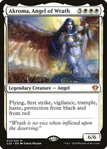 Akroma, Angel of Wrath - Commander 2020 Magic: The Gathering trading card