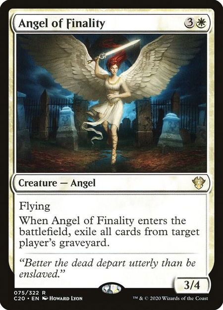 Angel of Finality - Commander 2020 Magic: The Gathering trading card