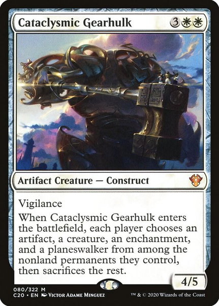 Cataclysmic Gearhulk trading card from Commander 2020 Cataclysmic Gearhulk - Commander 2020 Magic: The Gathering trading card