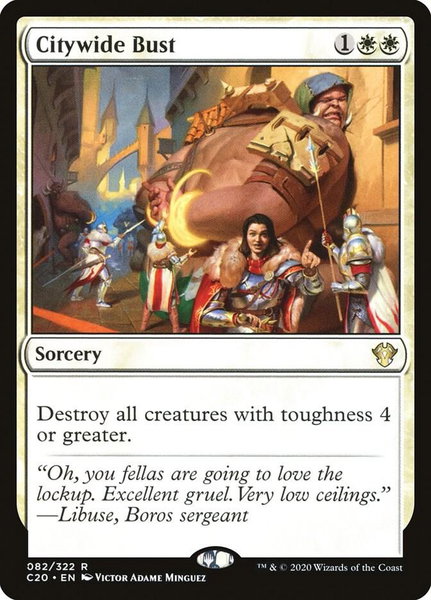 Citywide Bust trading card from Commander 2020 Citywide Bust - Commander 2020 Magic: The Gathering trading card