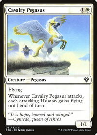 Cavalry Pegasus - Commander 2020 (C20) #81 - Common Magic: The Gathering Trading Card