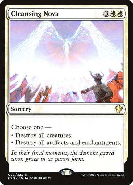 Cleansing Nova trading card from Commander 2020 Cleansing Nova - Commander 2020 Magic: The Gathering trading card